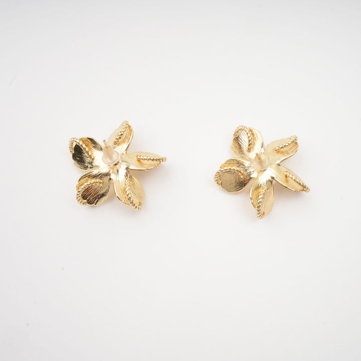 KHATLEEN | Jeanne floral faux-pearl stud earrings