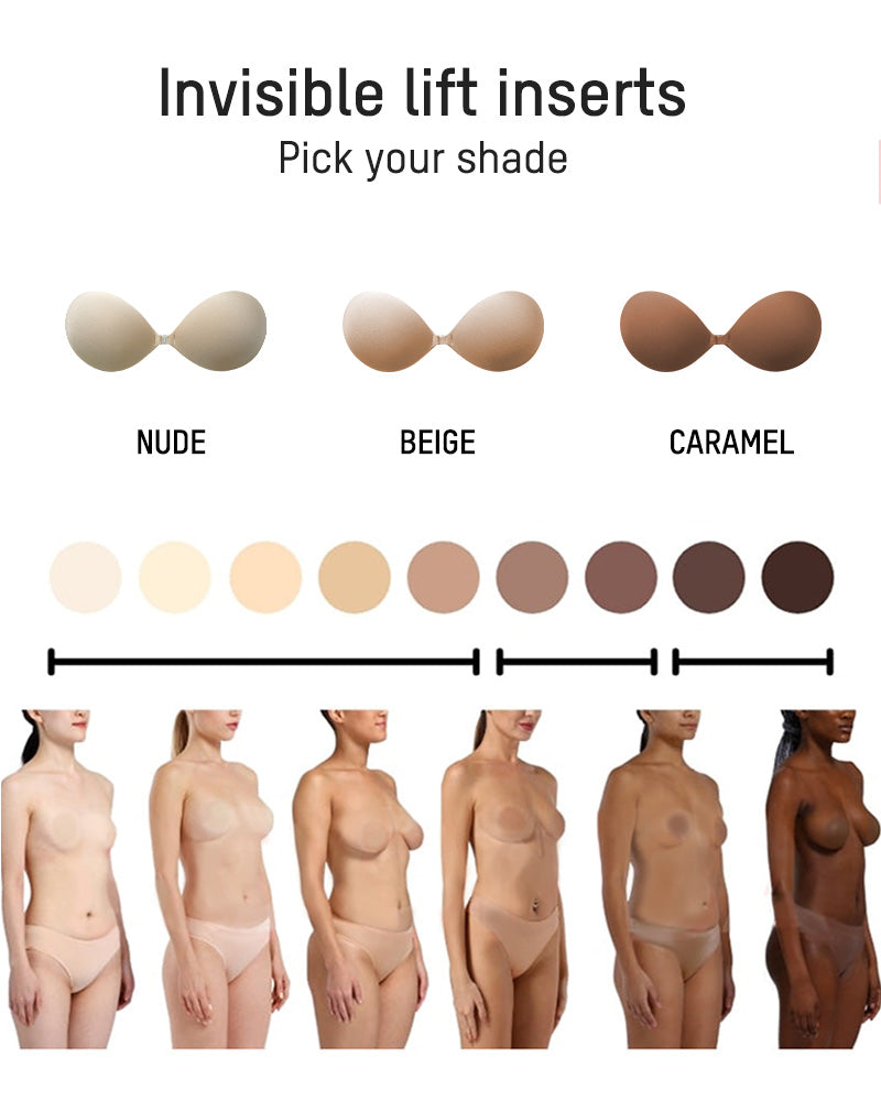 ERIKA | Front Closure Adhesive Invisible Push-Up Bra(2 Pairs)