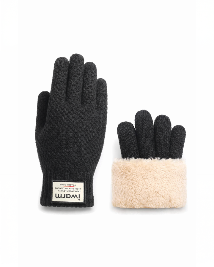 SABRIN | Thermal Wool Gloves – Fleece-Lined, Touchscreen Fingers