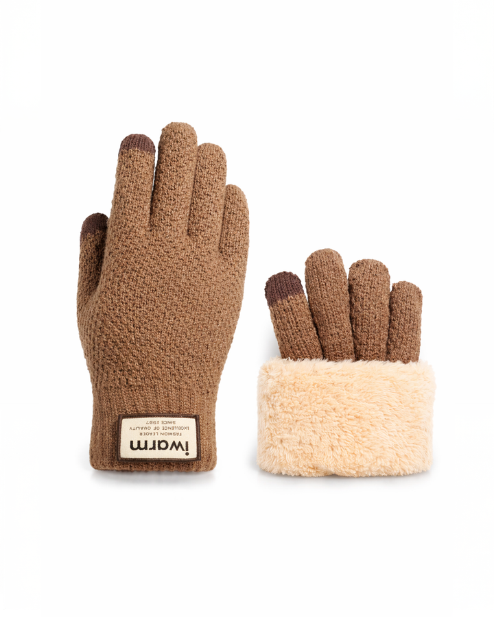 SABRIN | Thermal Wool Gloves – Fleece-Lined, Touchscreen Fingers