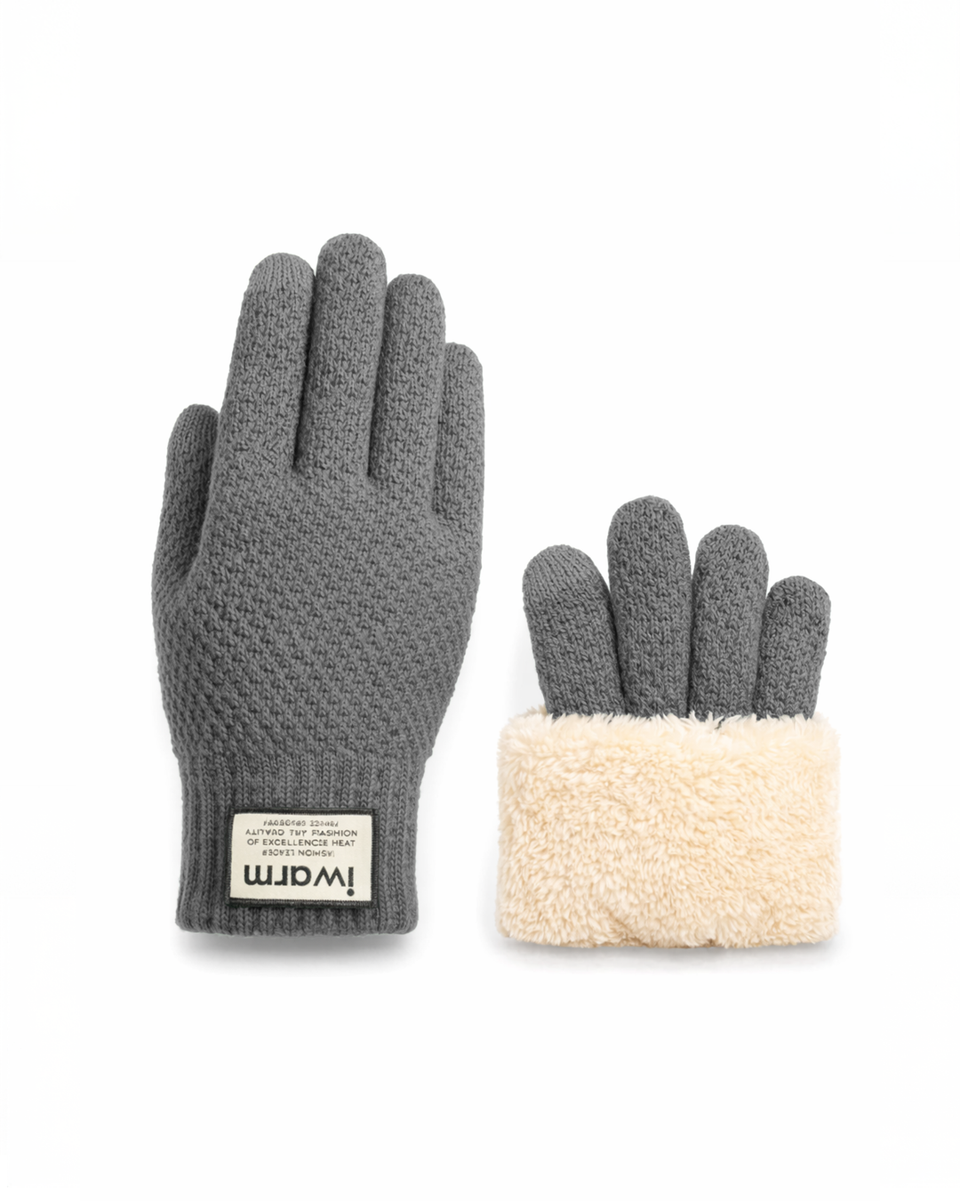 SABRIN | Thermal Wool Gloves – Fleece-Lined, Touchscreen Fingers