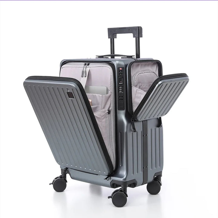 KELLY | Custom Wholesale Front Opening Pull Rod Box Password Travel Carry on Suitcase With Laptop Compartment Bag Suitcases Luggage
