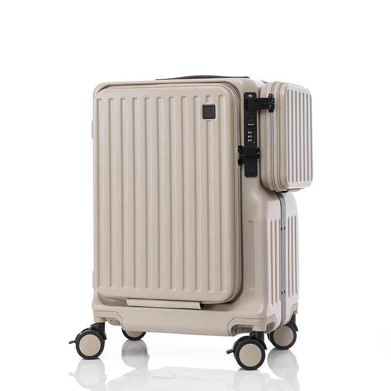 KELLY | Custom Wholesale Front Opening Pull Rod Box Password Travel Carry on Suitcase With Laptop Compartment Bag Suitcases Luggage