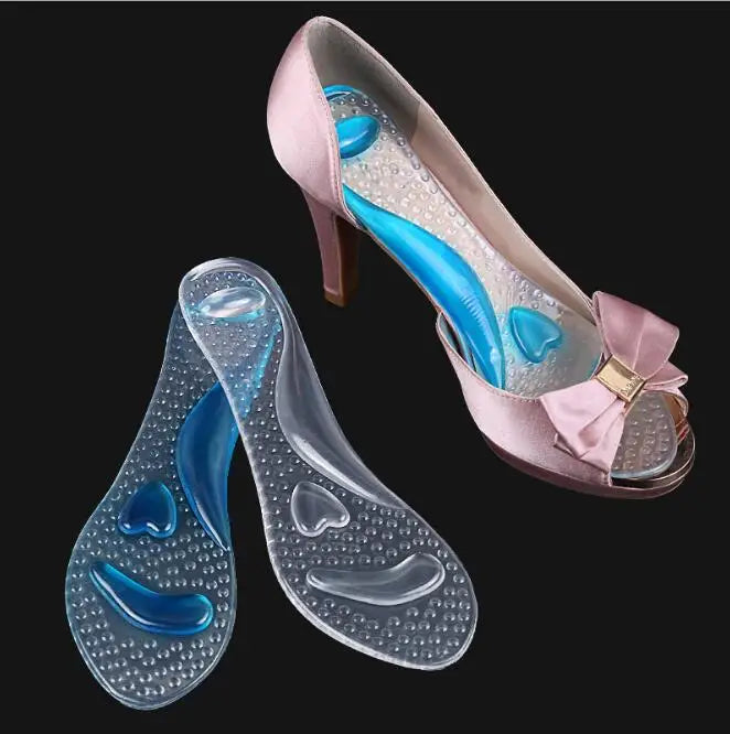 NINA| Shock Absorption Plantar Fasciitis Pain Relief Orthotic 3/4 Gel Arch Support Massage Insole for Women High Heeled Shoes