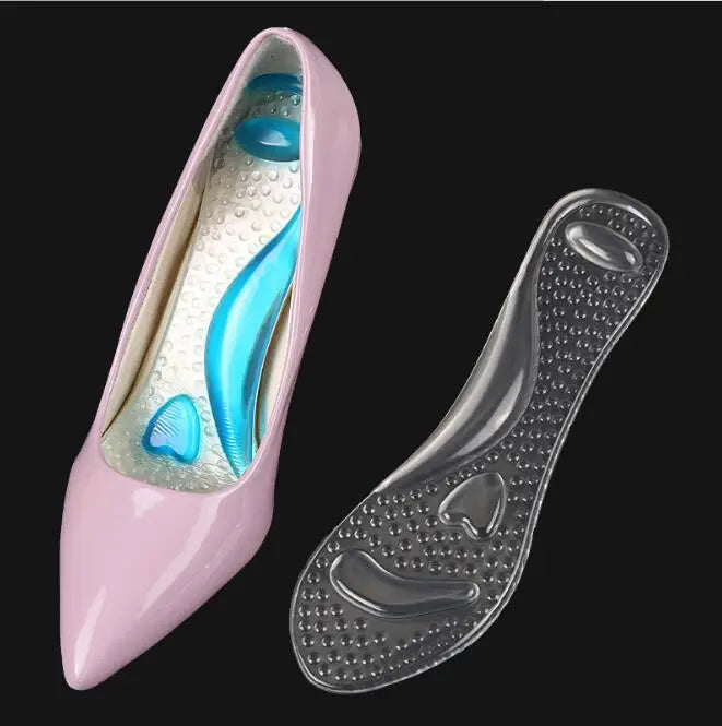 NINA| Shock Absorption Plantar Fasciitis Pain Relief Orthotic 3/4 Gel Arch Support Massage Insole for Women High Heeled Shoes