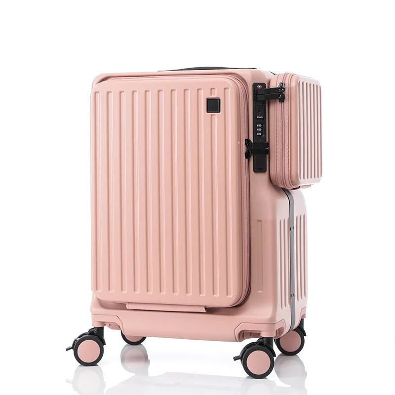 KELLY | Custom Wholesale Front Opening Pull Rod Box Password Travel Carry on Suitcase With Laptop Compartment Bag Suitcases Luggage