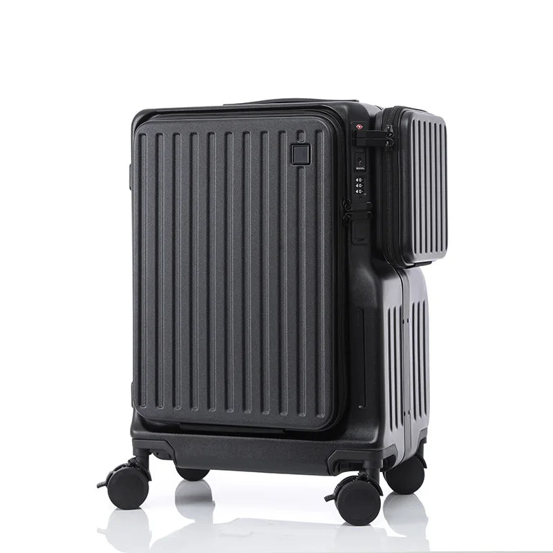 KELLY | Custom Wholesale Front Opening Pull Rod Box Password Travel Carry on Suitcase With Laptop Compartment Bag Suitcases Luggage