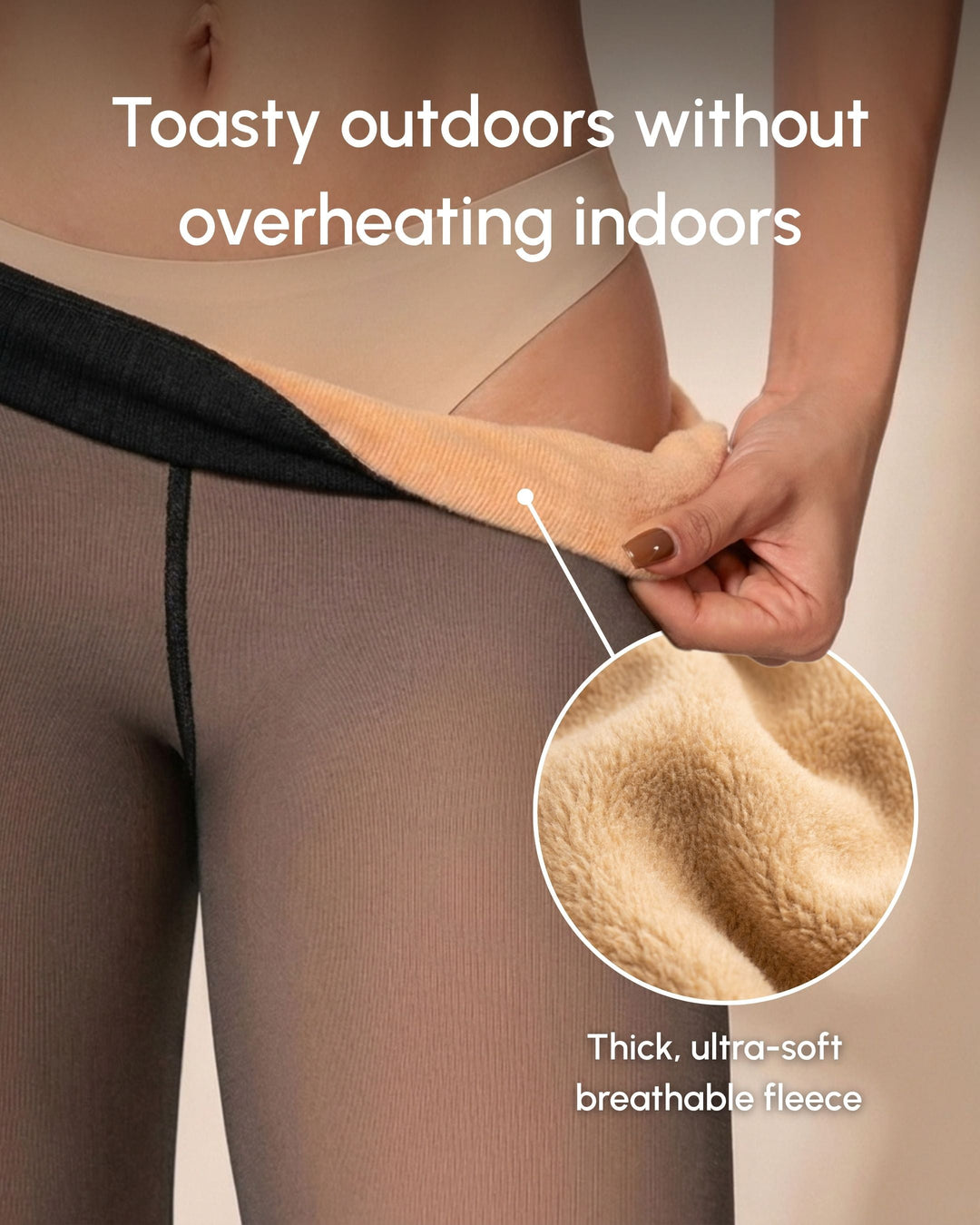 NARIN | Sheer Illusion Fleece-Lined Tights