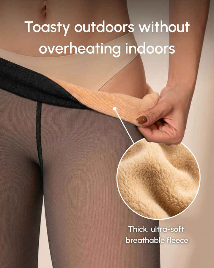 NARIN | Sheer Illusion Fleece-Lined Tights