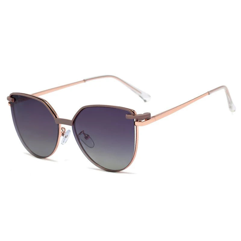 ZURIE | 2 In 1 Women's Polarized Sunglasses Round Magnetic Clip-on Trend Glasses Frames Ladies Optical Lens Dual Purpose Eyewear