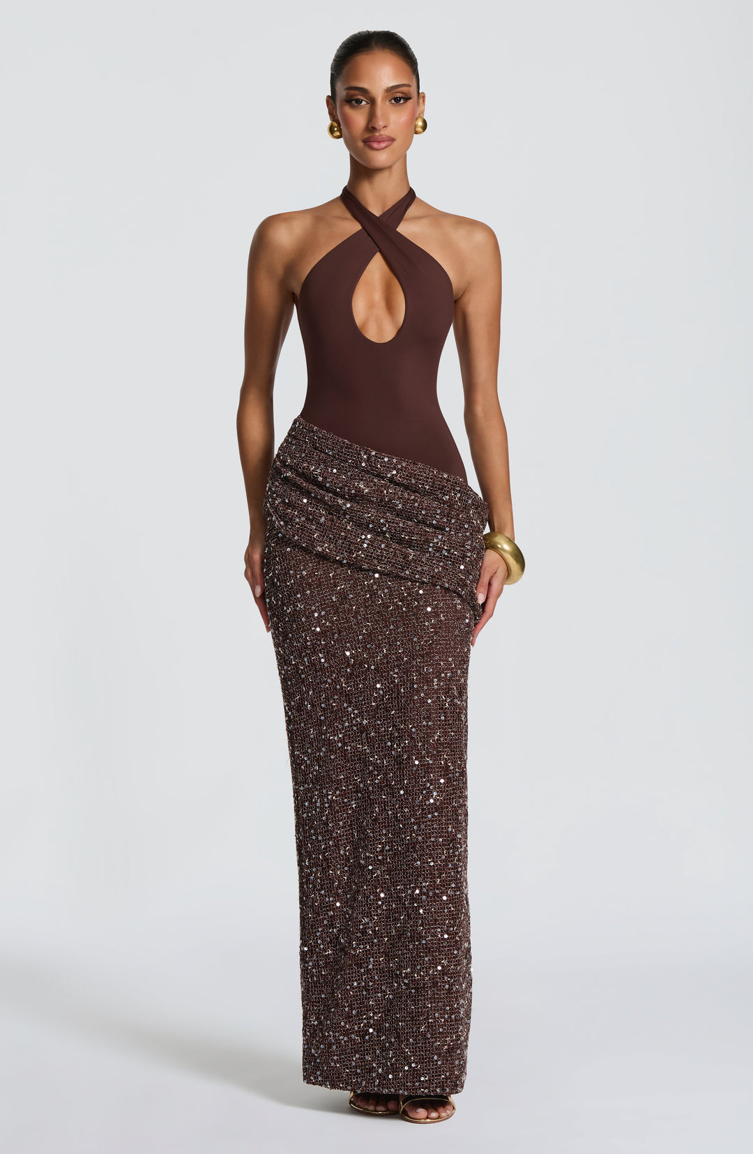 XIMENA | Maxi Dress - Plum Brown