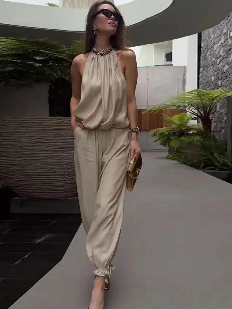TATIANA | Women's Sleeveless Summer Pant Set
