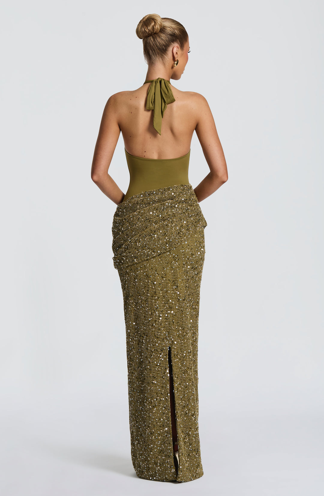 XIMENA, | Maxi Dress - Deep Olive