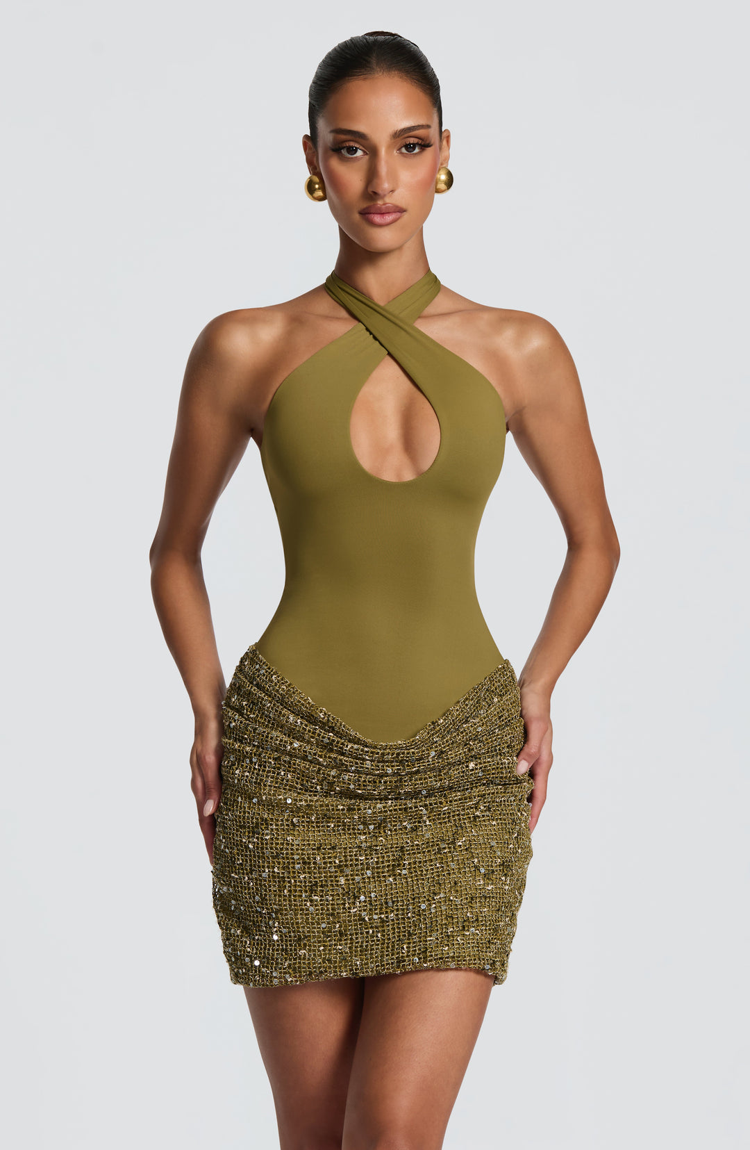 XIMENA | Mini Dress - Deep Olive
