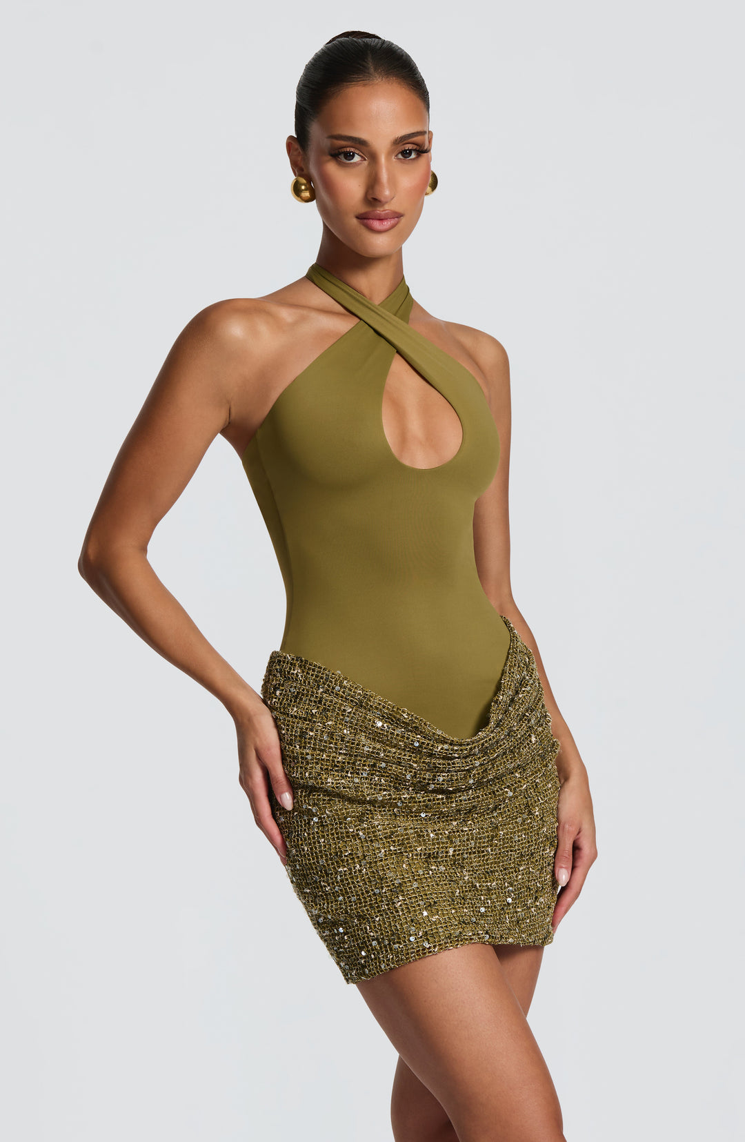 XIMENA | Mini Dress - Deep Olive