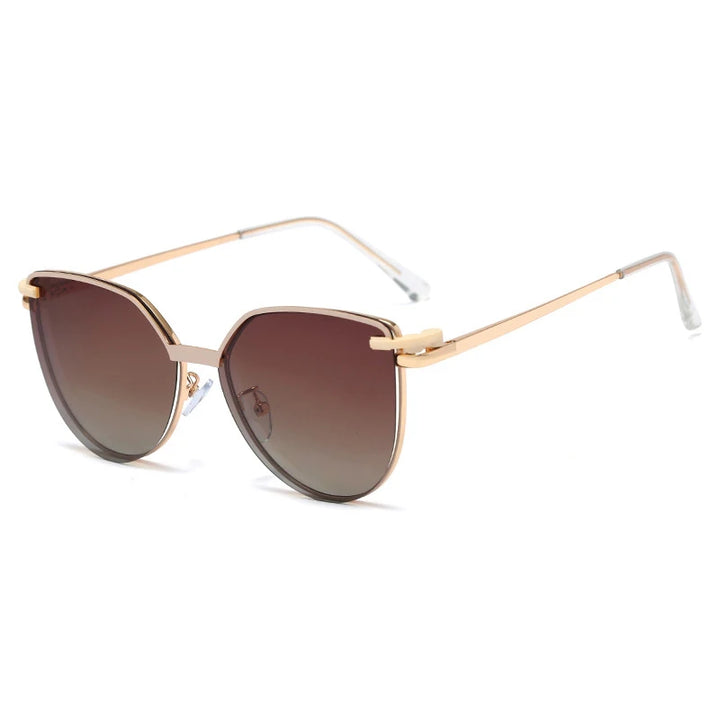 ZURIE | 2 In 1 Women's Polarized Sunglasses Round Magnetic Clip-on Trend Glasses Frames Ladies Optical Lens Dual Purpose Eyewear