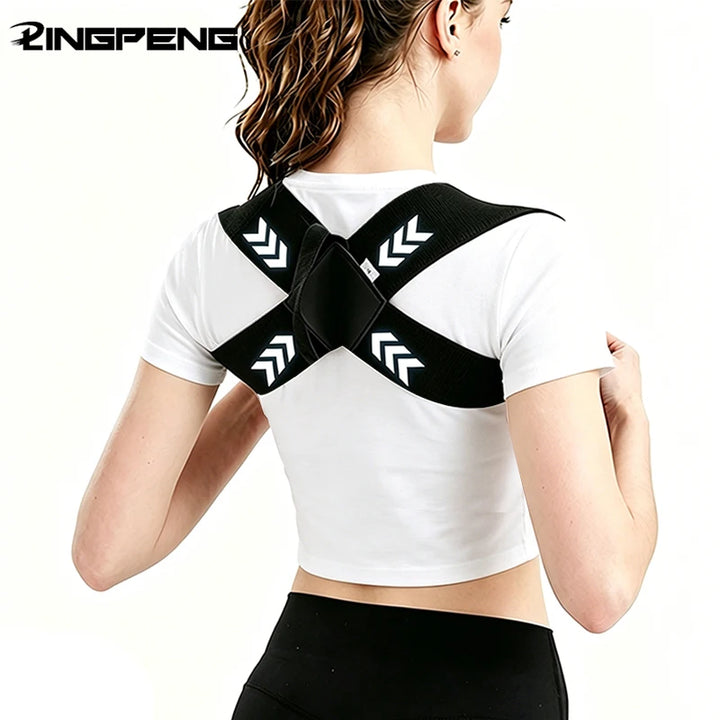 VYARA | Adjustable Back Shoulder Posture Corrector Belt, Clavicle Spine Supp VYARA | ort for Upper Back Neck, Breathable Body Reshaper Brace