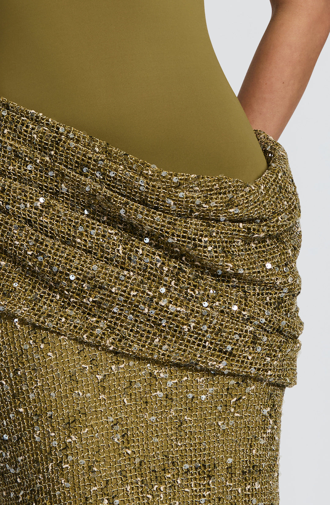 XIMENA, | Maxi Dress - Deep Olive