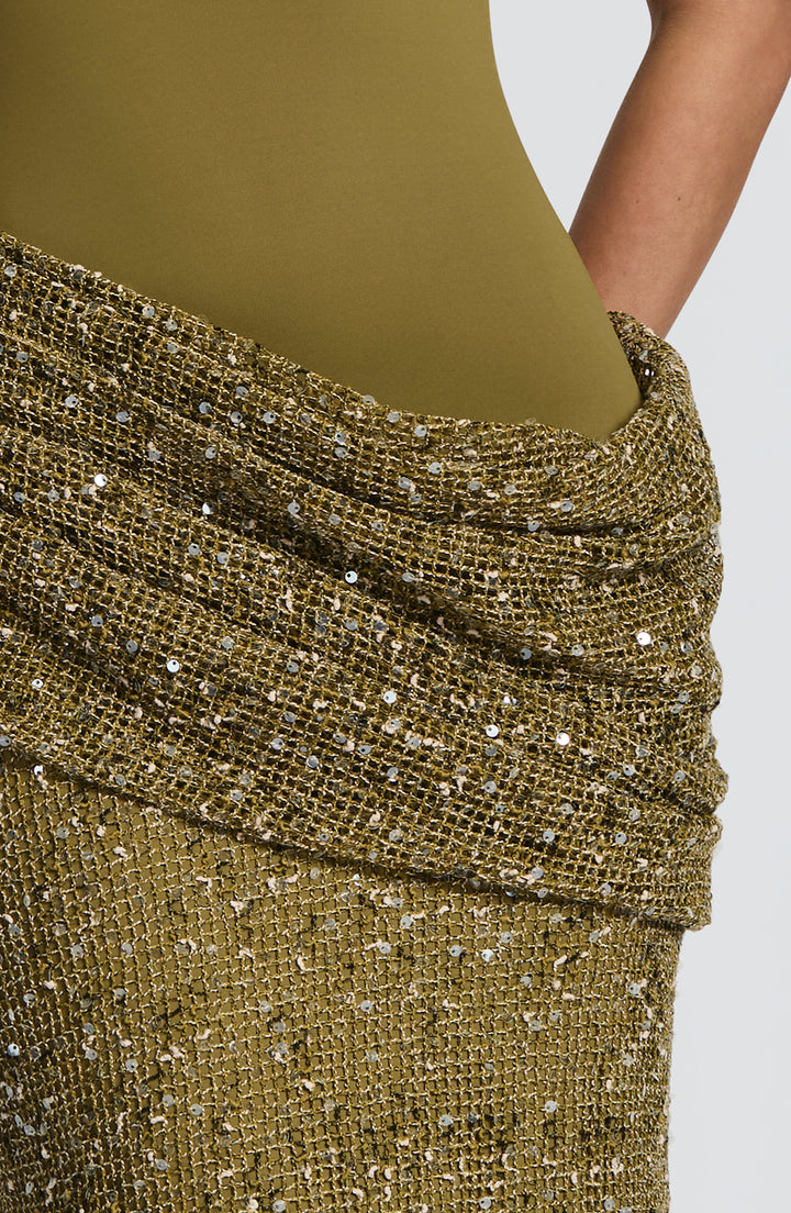 XIMENA, | Maxi Dress - Deep Olive