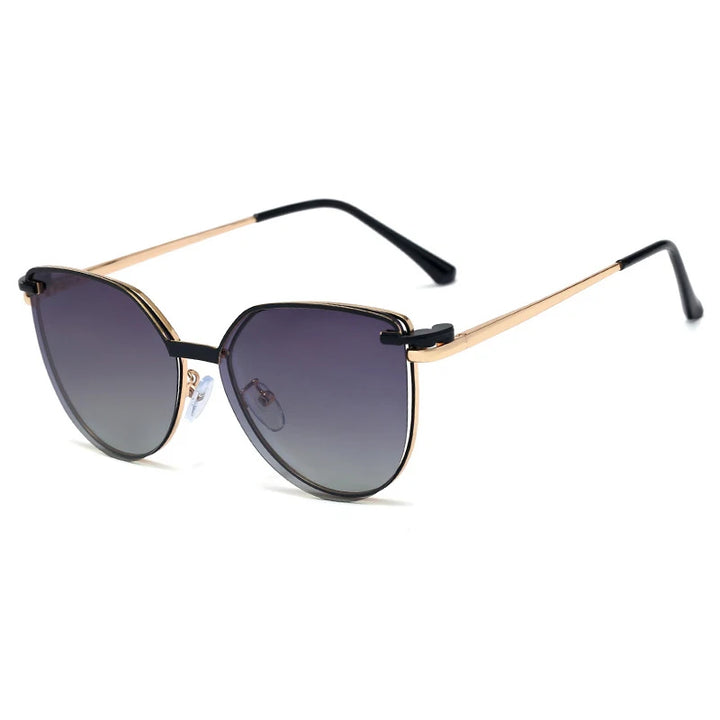 ZURIE | 2 In 1 Women's Polarized Sunglasses Round Magnetic Clip-on Trend Glasses Frames Ladies Optical Lens Dual Purpose Eyewear