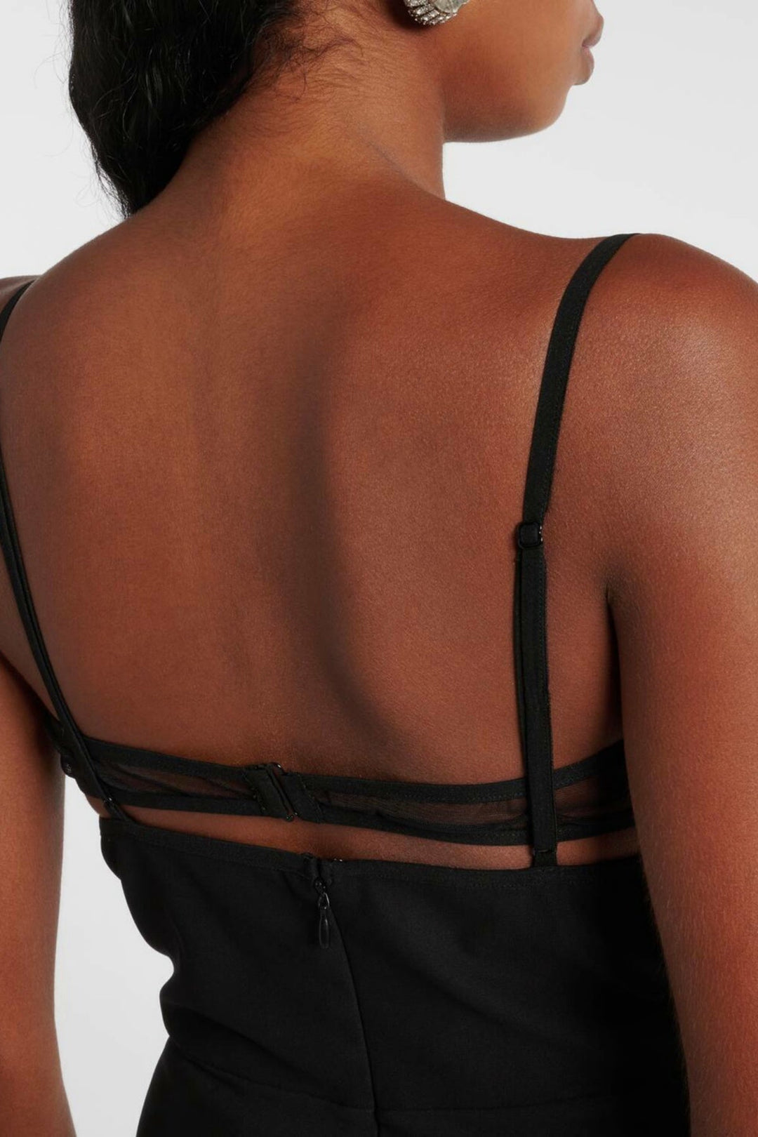 DAVINA | Sathva Cutout Mesh Maxi Bandage Dress