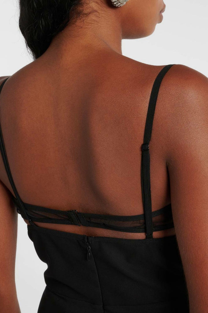 DAVINA | Sathva Cutout Mesh Maxi Bandage Dress