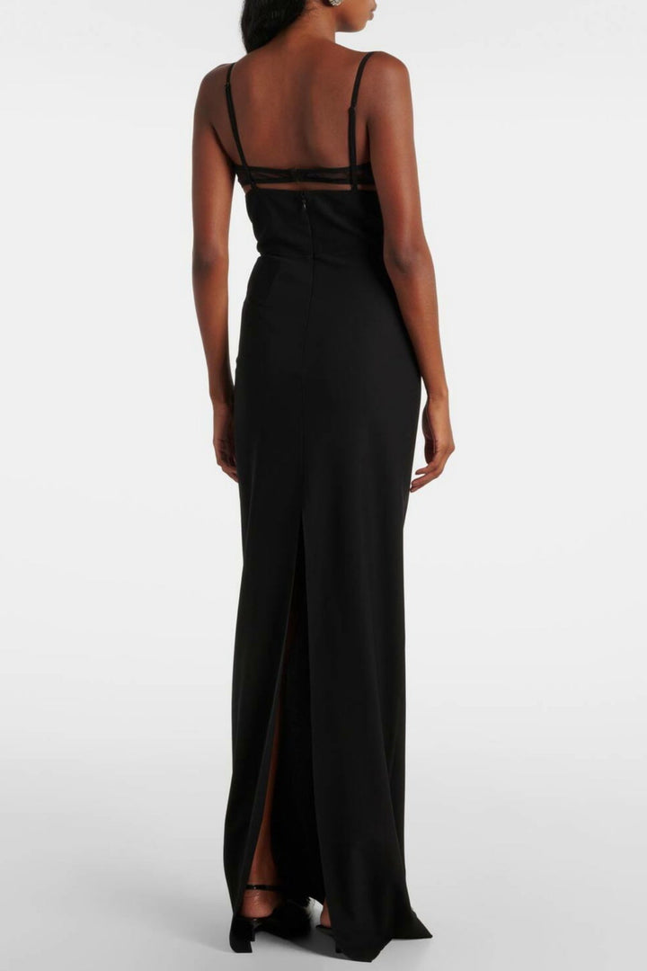 DAVINA | Sathva Cutout Mesh Maxi Bandage Dress