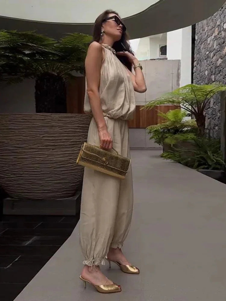 TATIANA | Women's Sleeveless Summer Pant Set