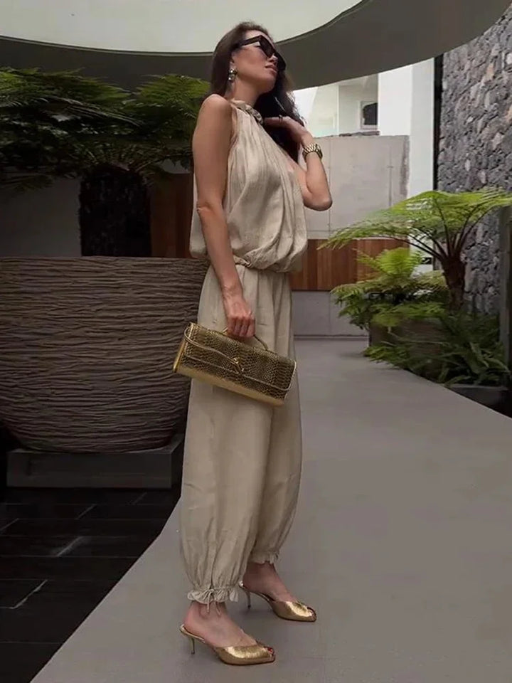 TATIANA | Women's Sleeveless Summer Pant Set