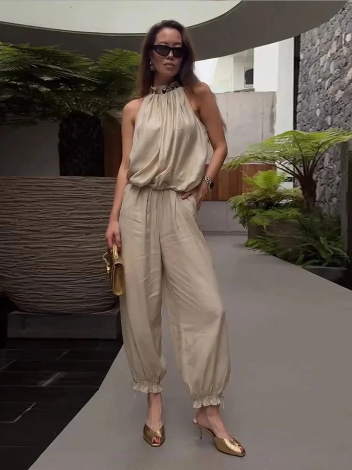 TATIANA | Women's Sleeveless Summer Pant Set
