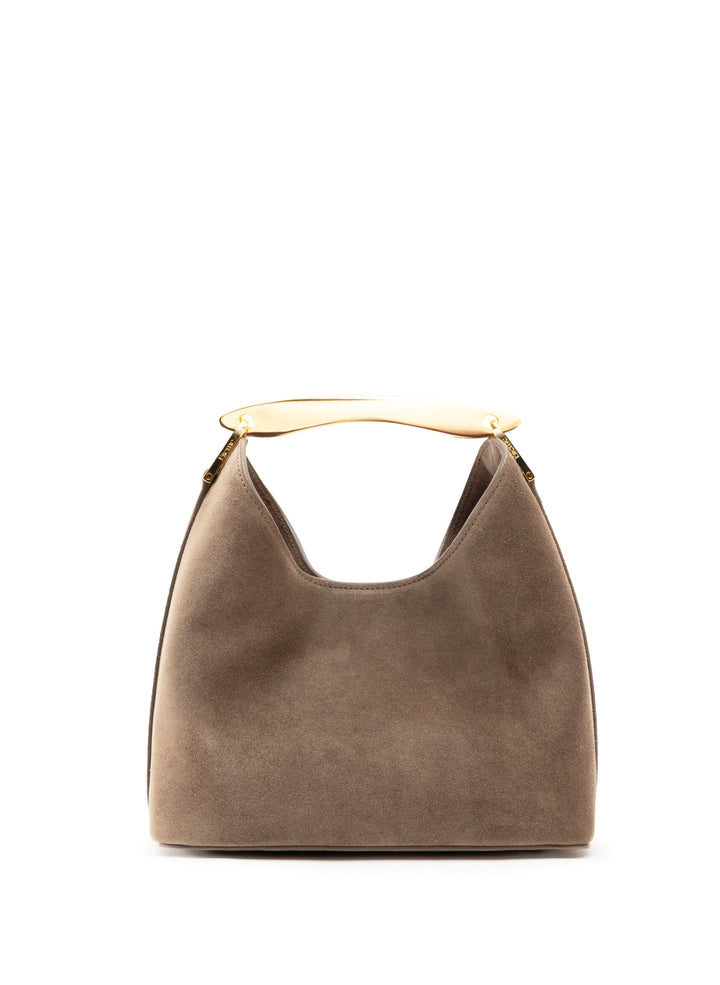 Isabella | Small Boomerang Suede Taupe