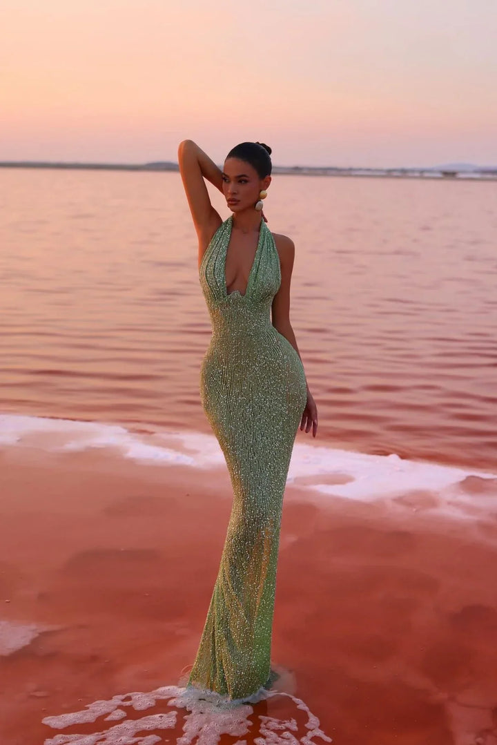 WHISTLER |  Long Dress - Seafoam Green