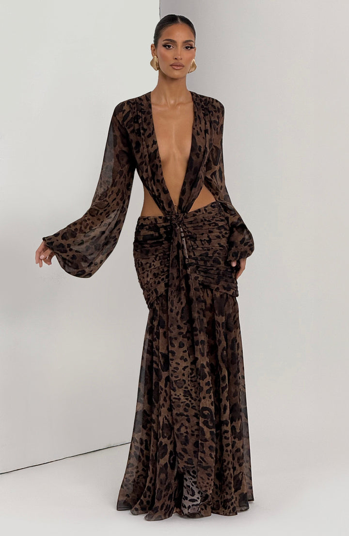 TORI | Maxi Dress - Leopard Print