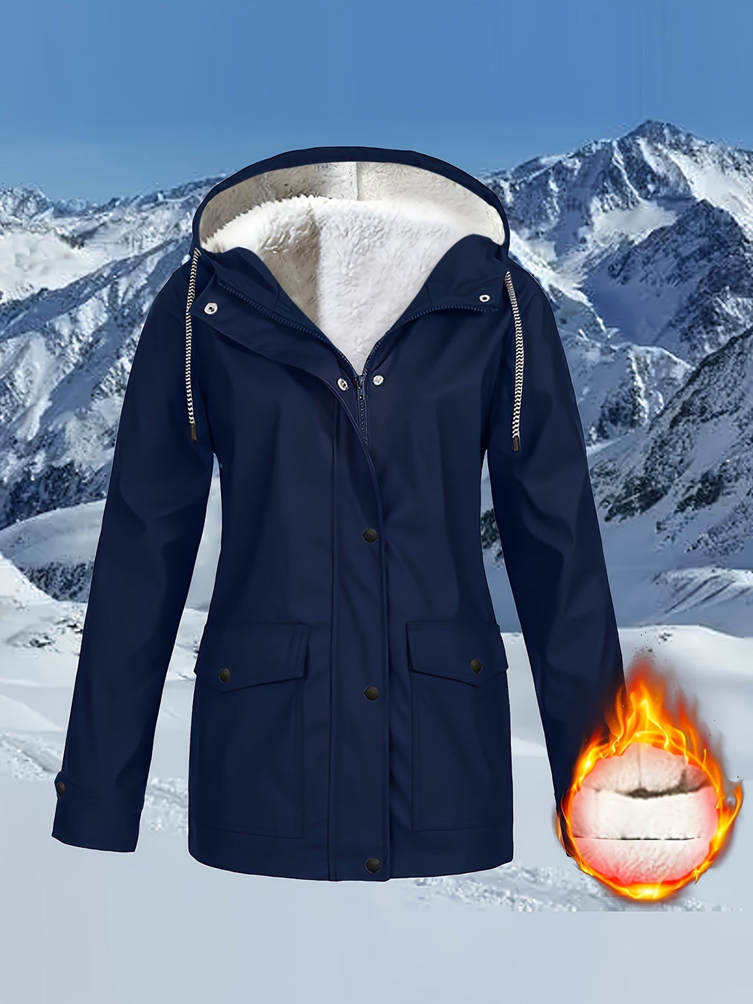 IZARA | Warm-Lined & Water-Resistant Hooded Parka Jacket