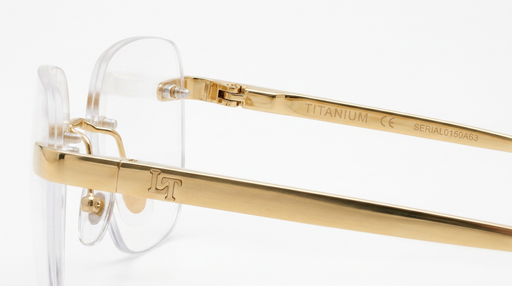 LAMINA | Rimless Transparent Rectangular Gold