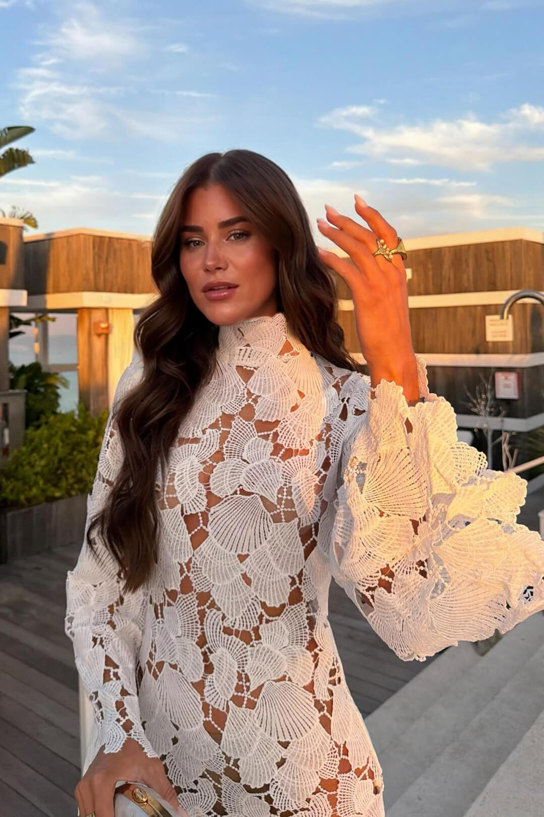 ANI |  Lace Cut-Out Mini Dress