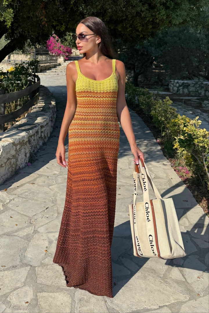 DORI | Sunset Knit Maxi Dress