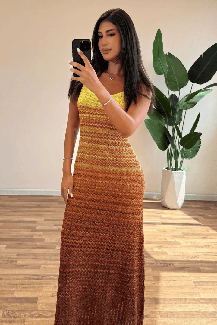 DORI | Sunset Knit Maxi Dress