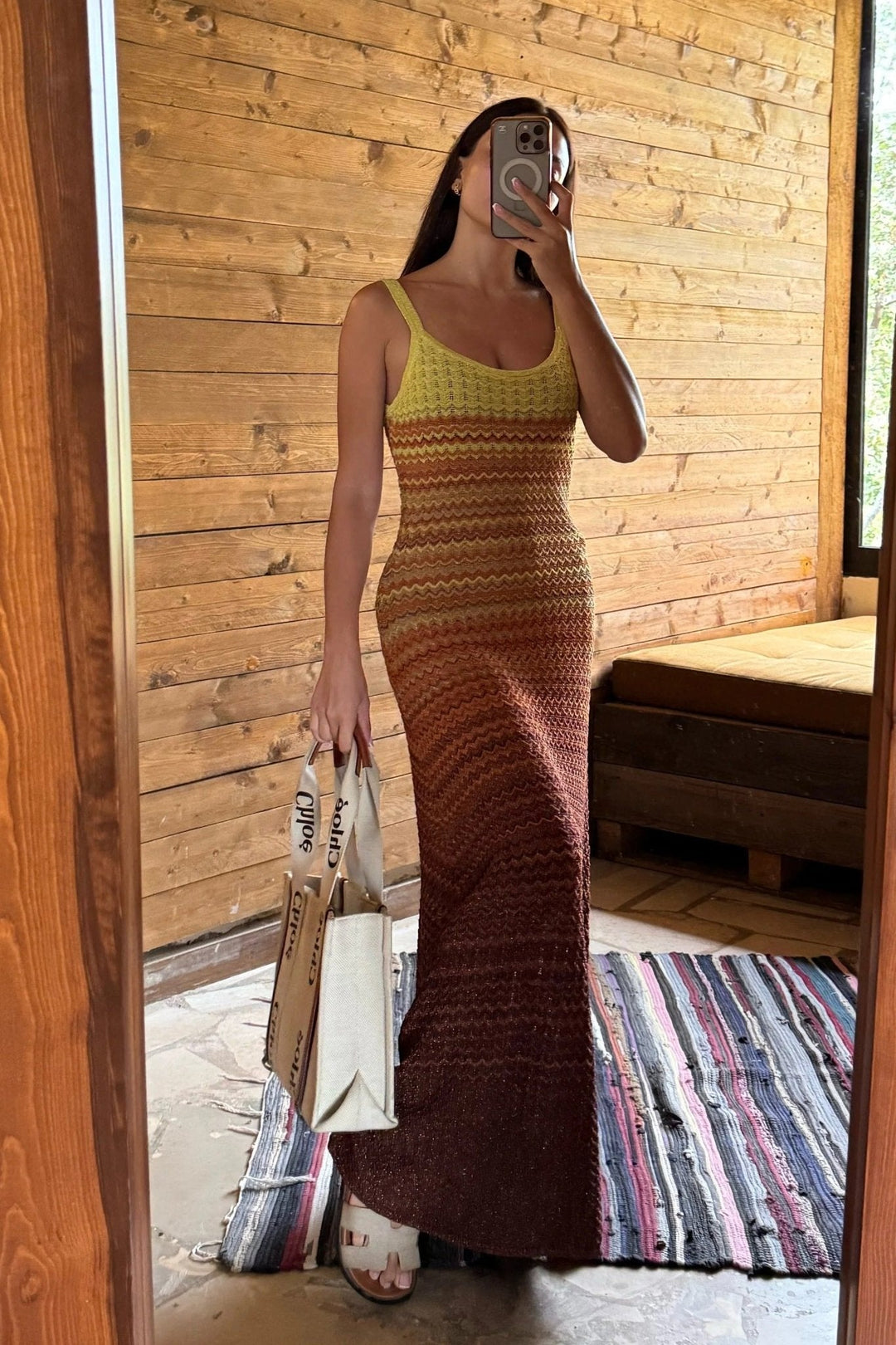 DORI | Sunset Knit Maxi Dress