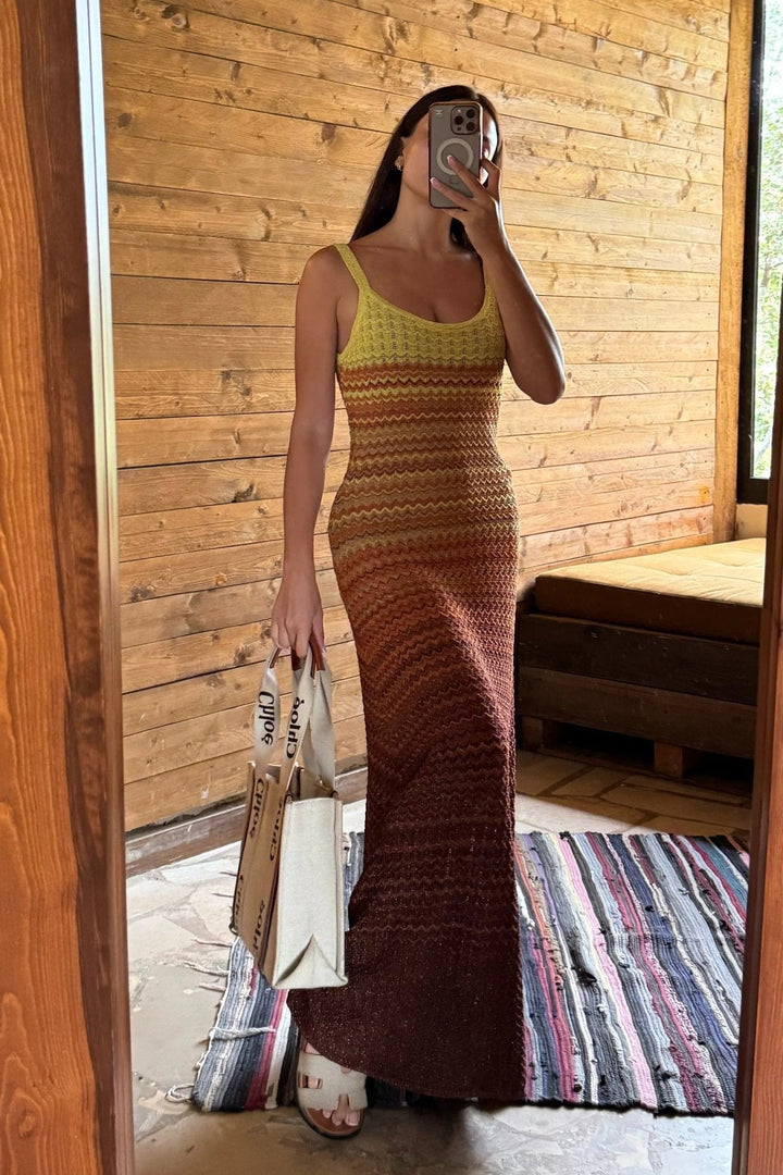DORI | Sunset Knit Maxi Dress