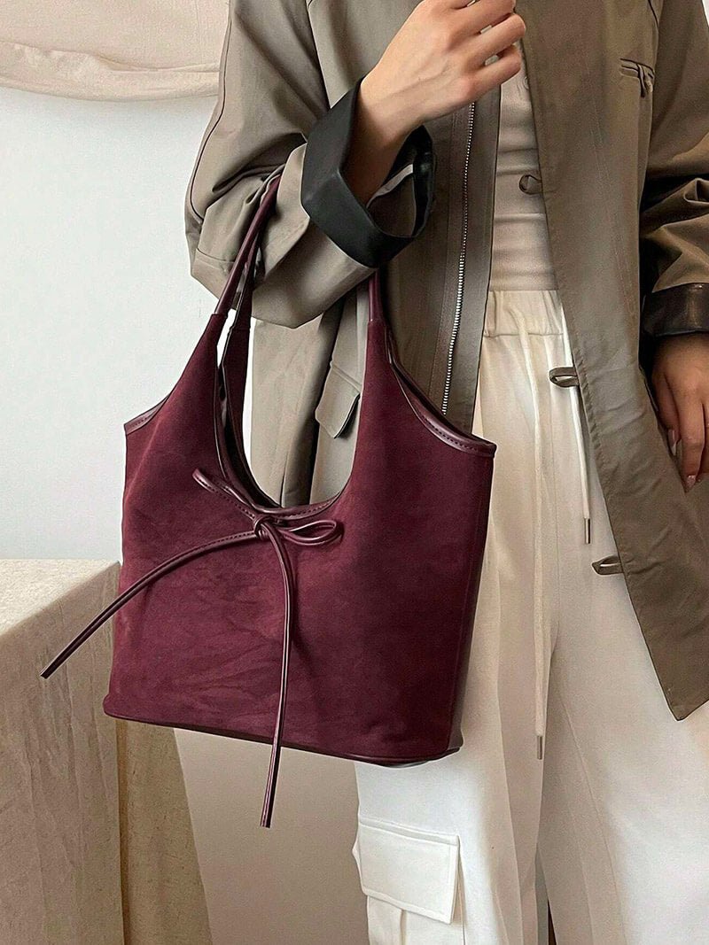 FLORITA | Suede Bow Bag