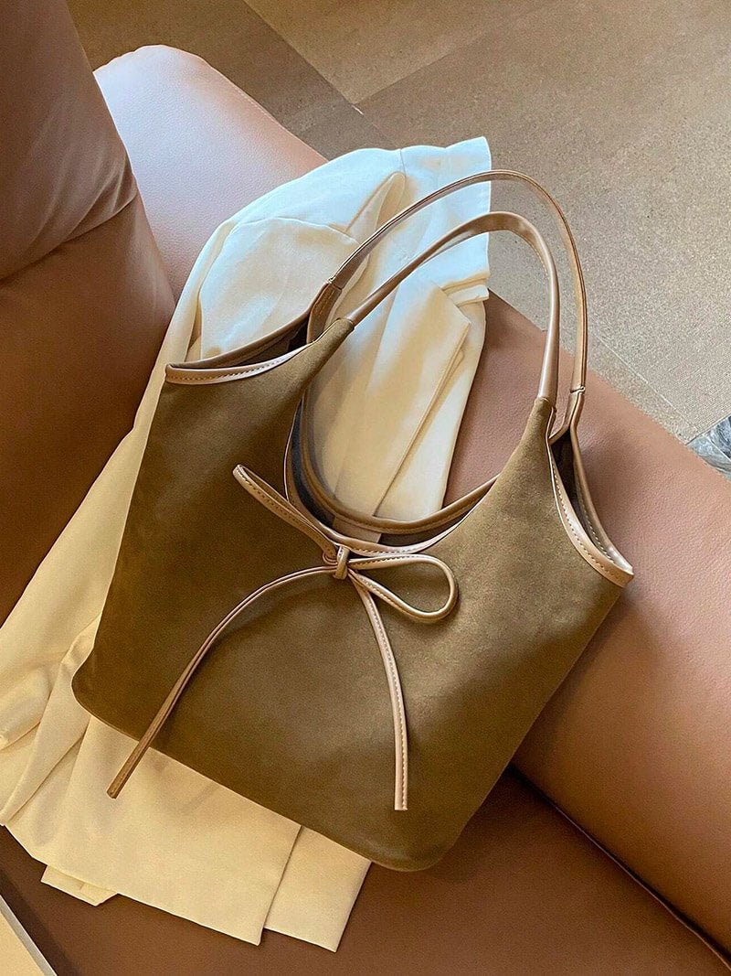 FLORITA | Suede Bow Bag