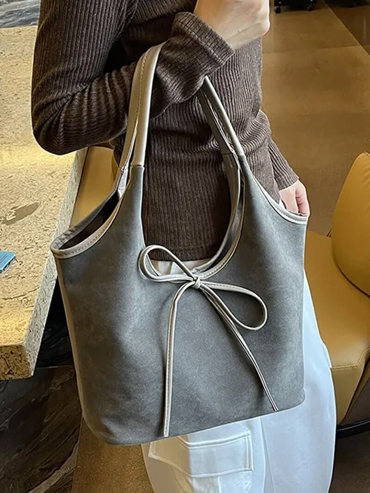 FLORITA | Suede Bow Bag