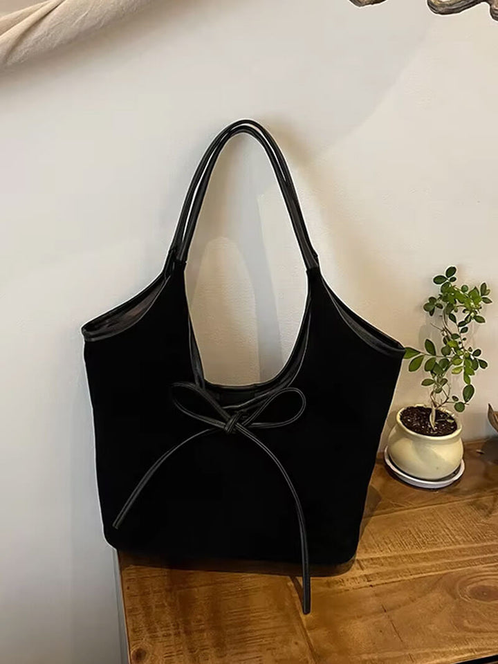 FLORITA | Suede Bow Bag