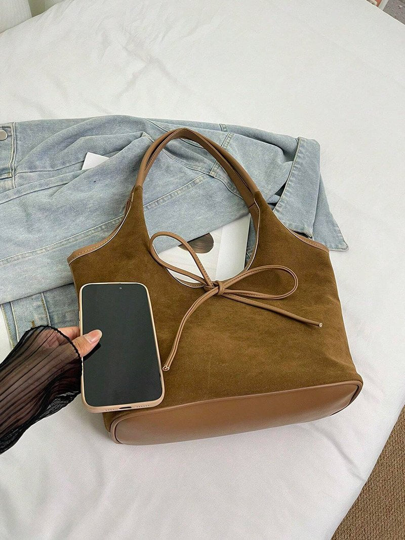 FLORITA | Suede Bow Bag