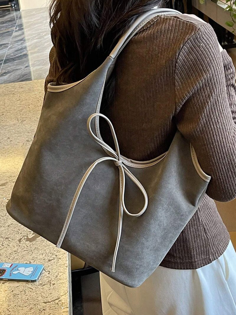 FLORITA | Suede Bow Bag