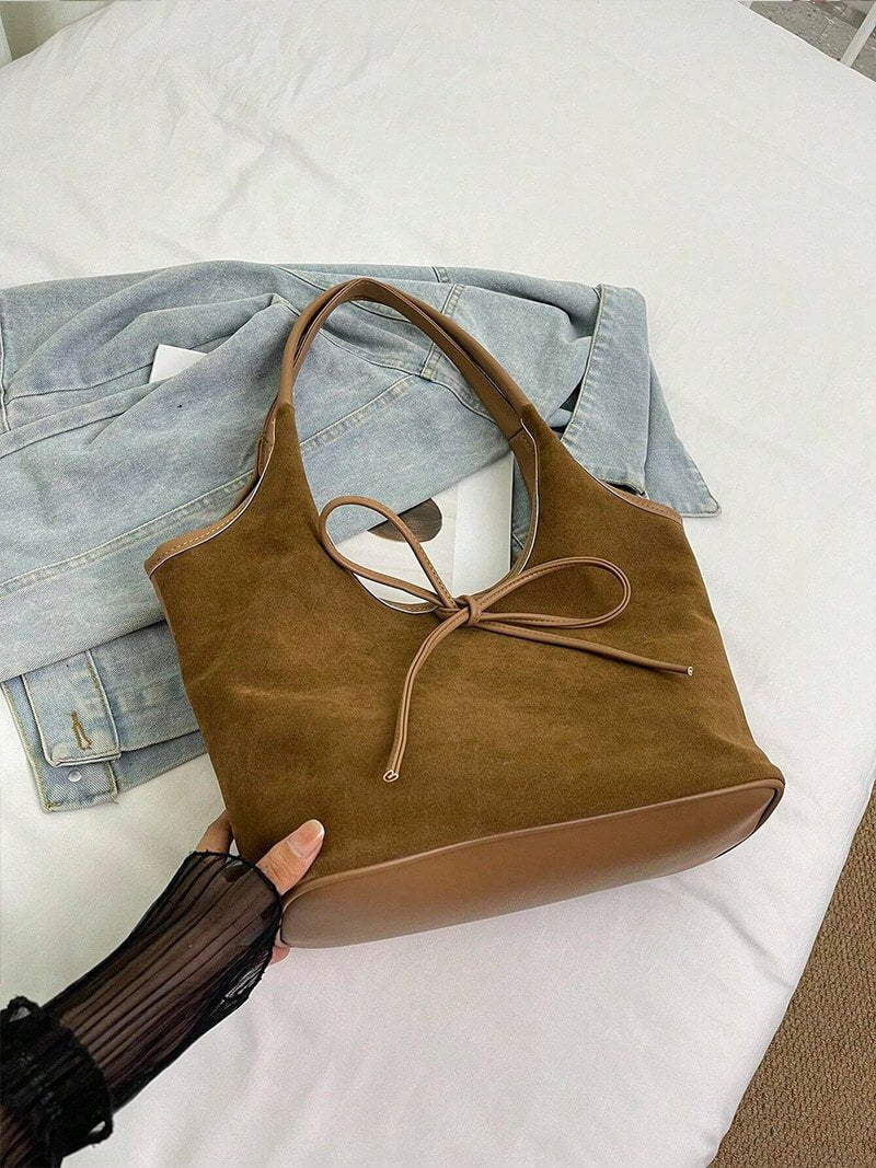 FLORITA | Suede Bow Bag