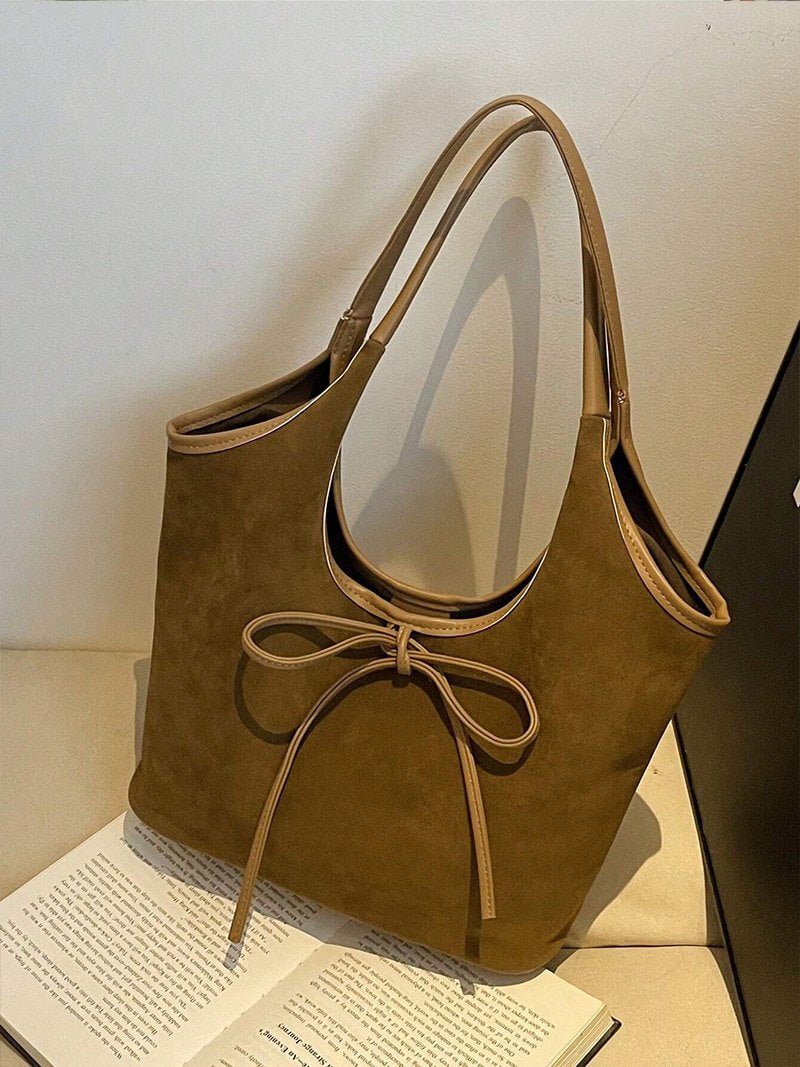 FLORITA | Suede Bow Bag