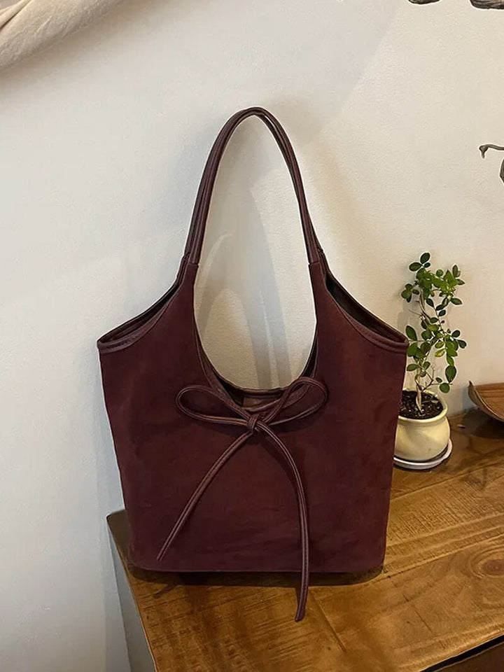 FLORITA | Suede Bow Bag