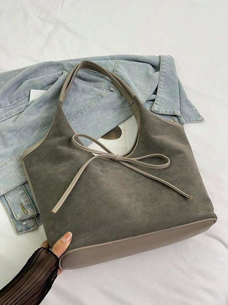 FLORITA | Suede Bow Bag